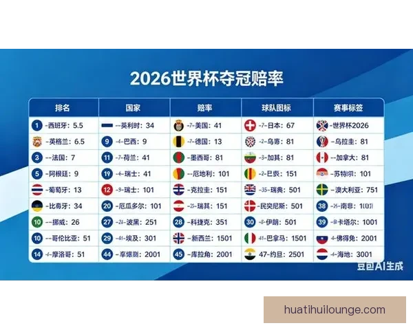世界杯竞猜赔率分析：解读热门球队的胜负概率与投注策略